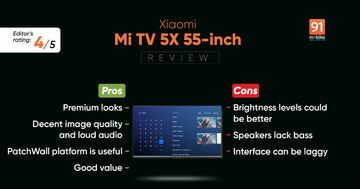 Xiaomi Mi TV 5X test par 91mobiles.com