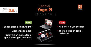 Lenovo Yoga 9i test par 91mobiles.com