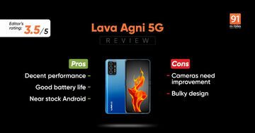 Lava Agni reviewed by 91mobiles.com