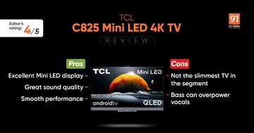 TCL C825 testé par 91mobiles.com TCL C825 testé par 91mobiles.com