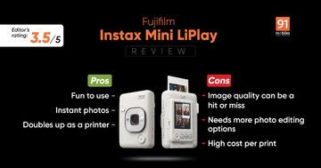 Fujifilm Instax Mini test par 91mobiles.com