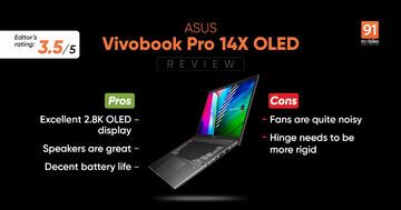 Asus VivoBook Pro 14X test par 91mobiles.com