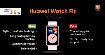 Huawei Watch Fit test par 91mobiles.com