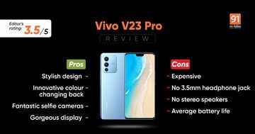 Vivo V23 Pro Review: 11 Ratings, Pros and Cons