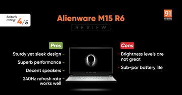 Alienware m15 R6 testé par 91mobiles.com Alienware m15 R6 testé par 91mobiles.com