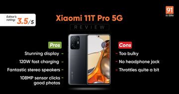 Xiaomi 11T Pro testé par 91mobiles.com Xiaomi 11T Pro testé par 91mobiles.com