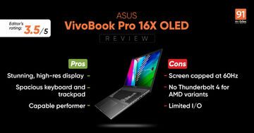 Asus VivoBook Pro 16X reviewed by 91mobiles.com