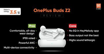 OnePlus Buds Z2 reviewed by 91mobiles.com OnePlus Buds Z2 reviewed by 91mobiles.com