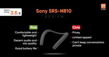 Sony SRS-NB10 reviewed by 91mobiles.com Sony SRS-NB10 reviewed by 91mobiles.com