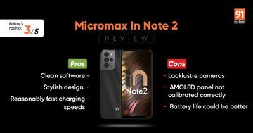 Micromax In Note 2 reviewed by 91mobiles.com
