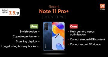 Xiaomi Redmi Note 11 Pro test par 91mobiles.com