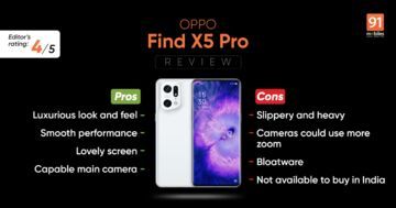 Oppo Find X5 Pro test par 91mobiles.com