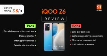 Vivo Iqoo Z6 Review: 4 Ratings, Pros and Cons