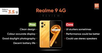 Realme 9 test par 91mobiles.com