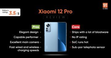 Xiaomi 12 Pro test par 91mobiles.com