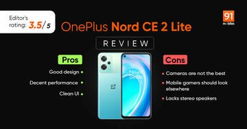 OnePlus Nord CE 2 test par 91mobiles.com