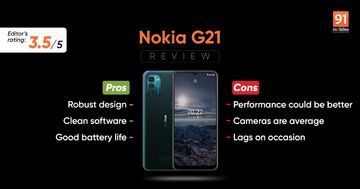 Nokia G21 test par 91mobiles.com