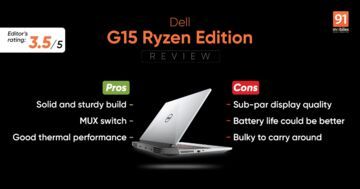 Dell G15 Ryzen Edition test par 91mobiles.com
