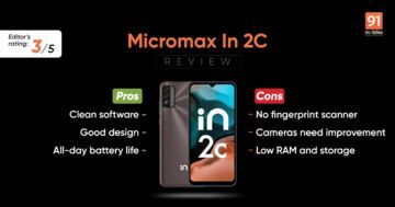 Micromax In 2c reviewed by 91mobiles.com
