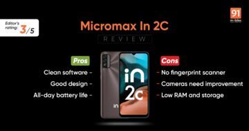 Micromax In 2c test par 91mobiles.com