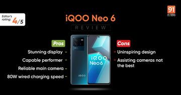 Vivo iQoo Neo 6 Review: 11 Ratings, Pros and Cons