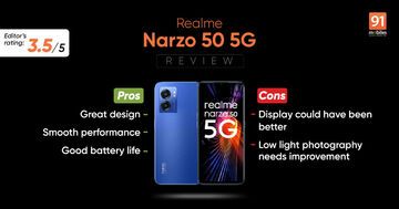 Realme Narzo 50 test par 91mobiles.com