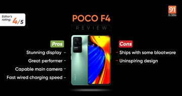 Xiaomi Poco F4 test par 91mobiles.com