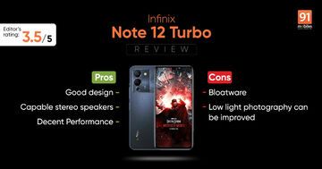 Infinix Note 12 Turbo testé par 91mobiles.com Infinix Note 12 Turbo testé par 91mobiles.com