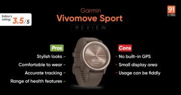 Garmin Vivomove Sport reviewed by 91mobiles.com