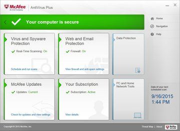 Test McAfee AntiVirus Plus 2016