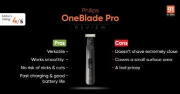 Philips OneBlade Pro testé par 91mobiles.com Philips OneBlade Pro testé par 91mobiles.com