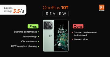 OnePlus 10T reviewed by 91mobiles.com