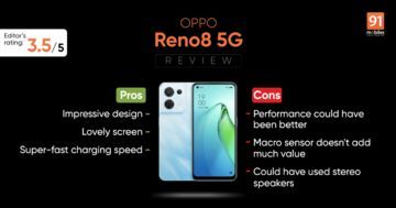 Oppo Reno 8 reviewed by 91mobiles.com