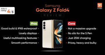 Samsung Galaxy Z Fold 4 reviewed by 91mobiles.com Samsung Galaxy Z Fold 4 reviewed by 91mobiles.com