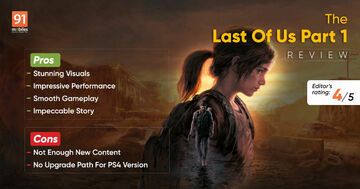 The Last of Us Part I reviewed by 91mobiles.com