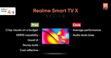 Realme Smart TV test par 91mobiles.com