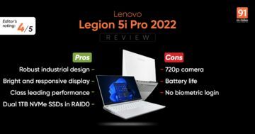 Lenovo Legion 5i Pro test par 91mobiles.com