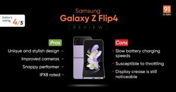 Samsung Galaxy Z Flip test par 91mobiles.com