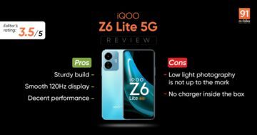 Vivo iQoo Z6 Lite Review: 6 Ratings, Pros and Cons
