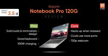 Xiaomi Notebook Pro test par 91mobiles.com