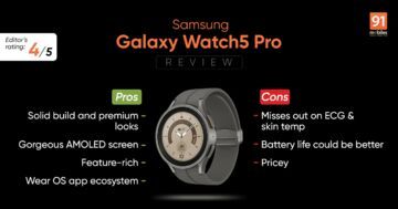 Samsung Galaxy Watch 5 Pro test par 91mobiles.com