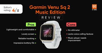 Garmin Venu Sq 2 testé par 91mobiles.com Garmin Venu Sq 2 testé par 91mobiles.com