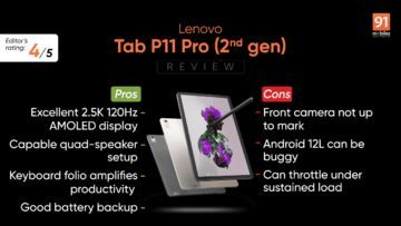 Lenovo Tab P11 testé par 91mobiles.com Lenovo Tab P11 testé par 91mobiles.com