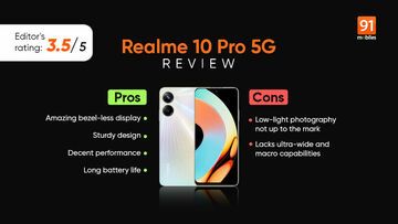 Realme 10 Pro test par 91mobiles.com