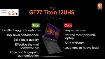 MSI GT77 Titan test par 91mobiles.com