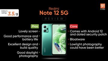 Xiaomi Redmi Note 12 test par 91mobiles.com