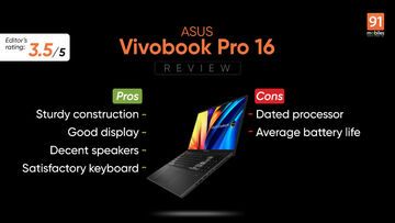 Asus Vivobook Pro 16 testé par 91mobiles.com Asus Vivobook Pro 16 testé par 91mobiles.com