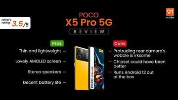 Xiaomi Poco X5 Pro test par 91mobiles.com