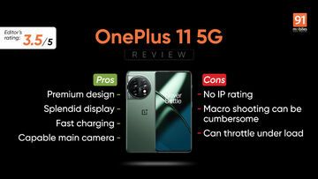 OnePlus 11 reviewed by 91mobiles.com