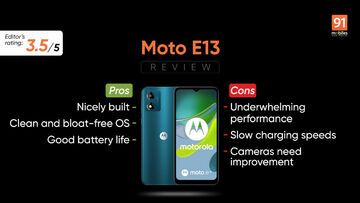 Motorola Moto E13 Review: 4 Ratings, Pros and Cons